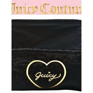 Juicy Couture Home Signature Logo Heart Velour Decorative Storage Basket